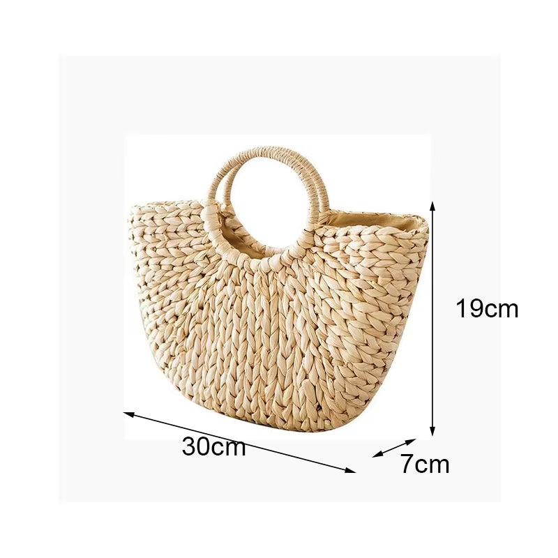 Straw Bags for Women New Summer Rattan Bag Handmade Woven Beach Bag Bohemia Bali Handbag Bolsos Mimbre