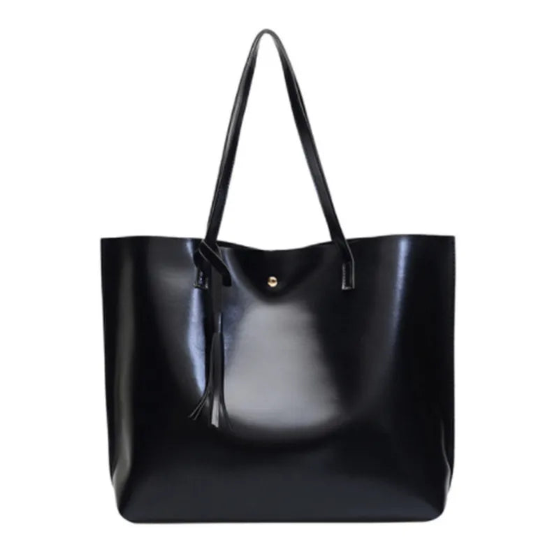 High Quality Women Messenger Bags Leather Casual Tassel Handbags Female Designer Bag Vintage Big Size Tote Shoulder Bag Bolsos