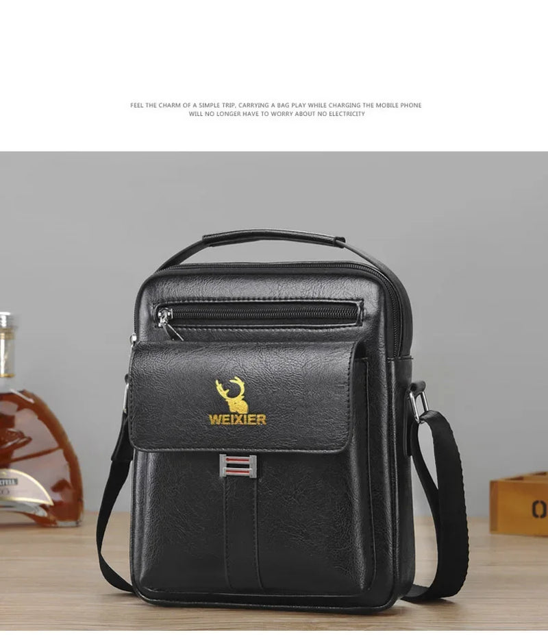 Bolsos Para Hombre New Men'S Shoulder Bag Large Capacity PU Men'S Messenger Bag Waterproof Travel Storage Bag Hot Sale
