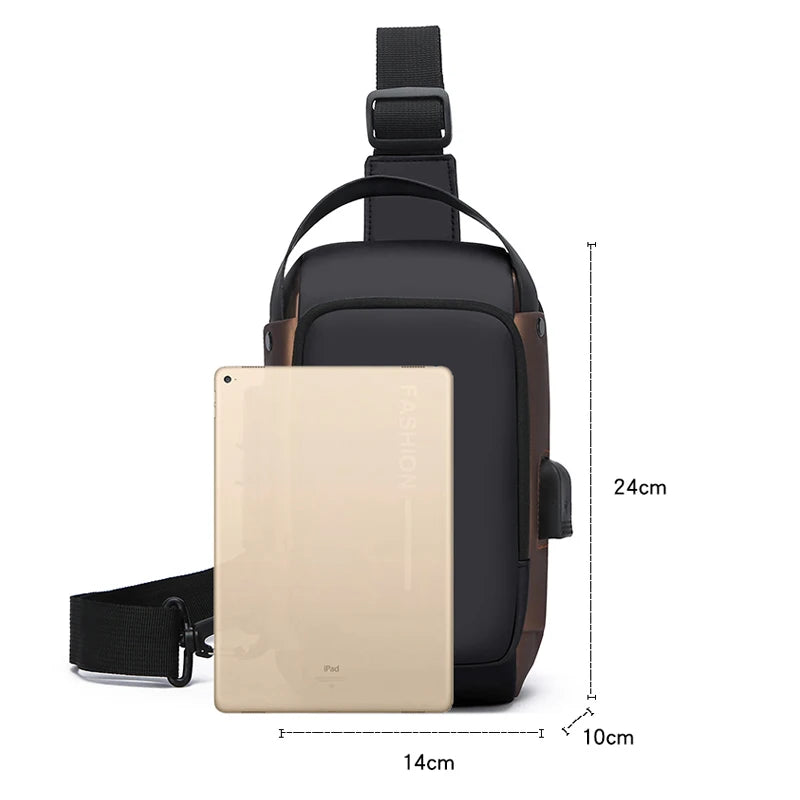 Small Version Men'S Waist Packs Crossbody Chest Bag Lightweight Men'S Small Pouch Anti-Theft Design Men'S Handbag Shoulder Bag