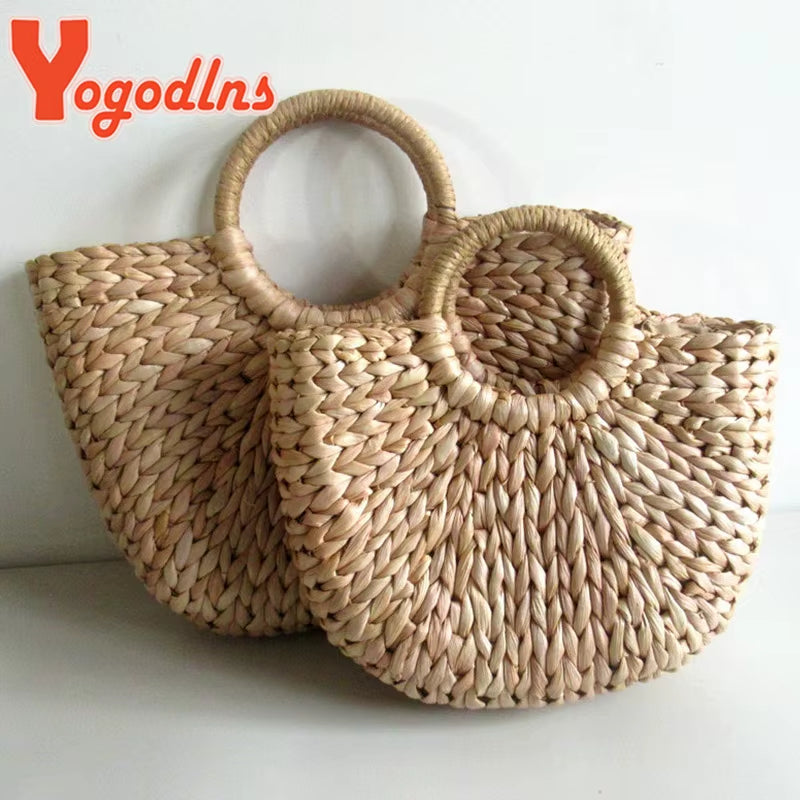 Straw Bags for Women New Summer Rattan Bag Handmade Woven Beach Bag Bohemia Bali Handbag Bolsos Mimbre