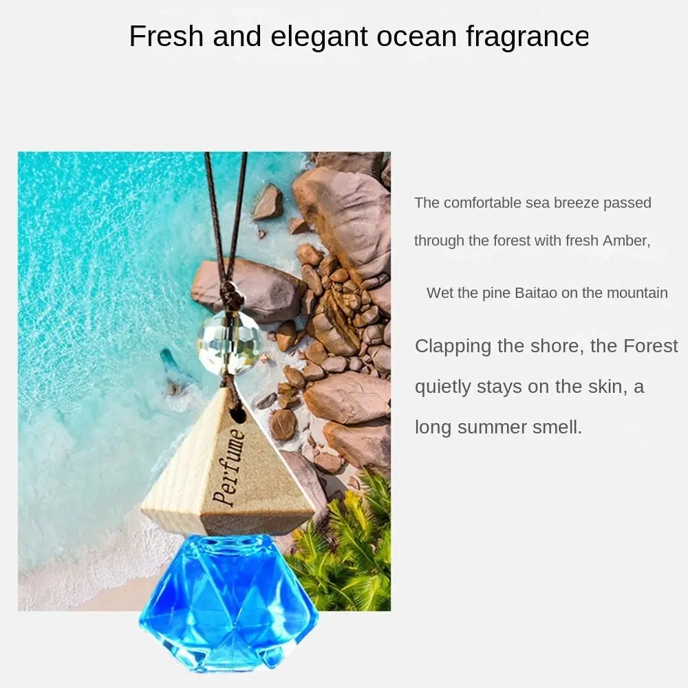 Car Perfume Pendant Air Freshener Lasting Fragrance Diffuser Pendant Vehicle Interior Perfume Ornament Rearview Decoration