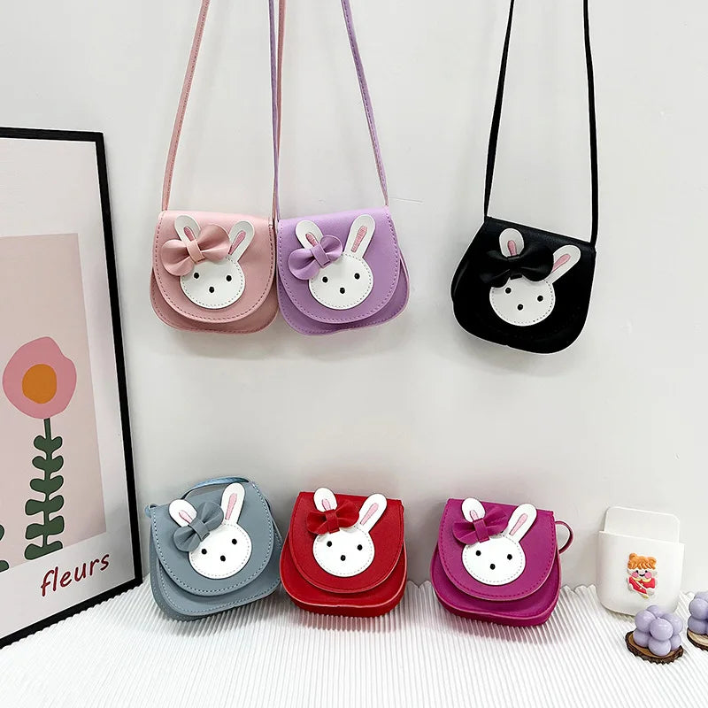 Cute Rabbit Baby Girls Shoulder Bag Lovely Children'S Small Crossbody Bags Sweet Princess Coin Purse Gifts Kids PU Handbags