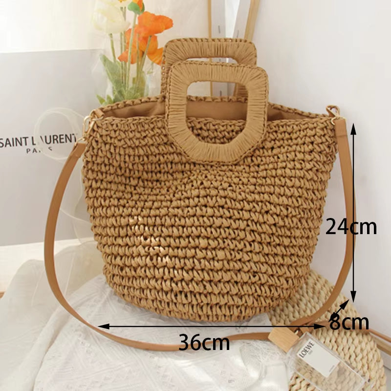 Straw Bags for Women New Summer Rattan Bag Handmade Woven Beach Bag Bohemia Bali Handbag Bolsos Mimbre