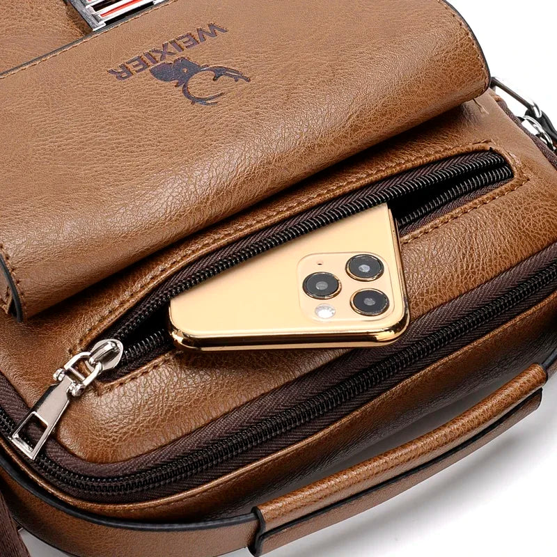 Bolsos Para Hombre New Men'S Shoulder Bag Large Capacity PU Men'S Messenger Bag Waterproof Travel Storage Bag Hot Sale
