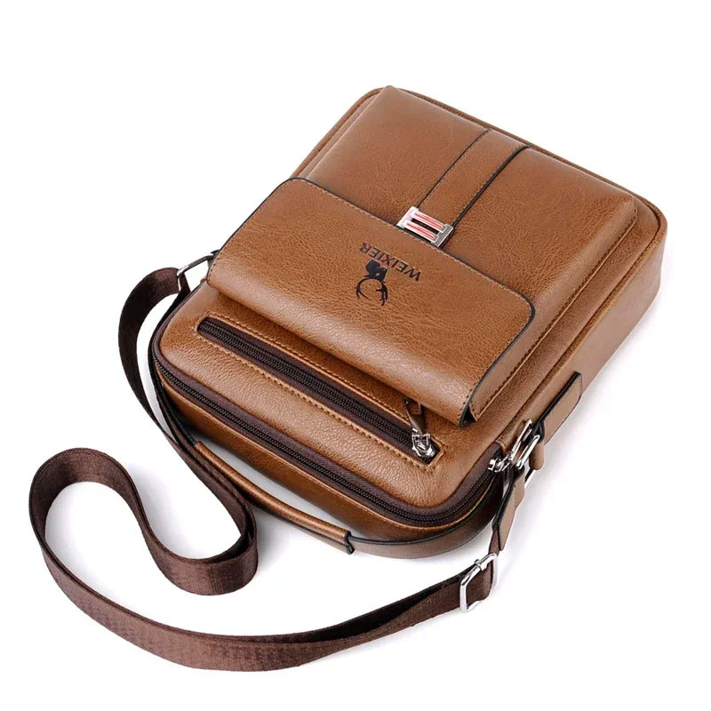 Bolsos Para Hombre New Men'S Shoulder Bag Large Capacity PU Men'S Messenger Bag Waterproof Travel Storage Bag Hot Sale