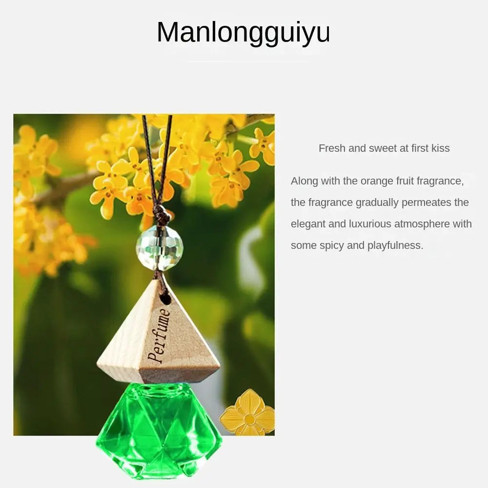 Car Perfume Pendant Air Freshener Lasting Fragrance Diffuser Pendant Vehicle Interior Perfume Ornament Rearview Decoration