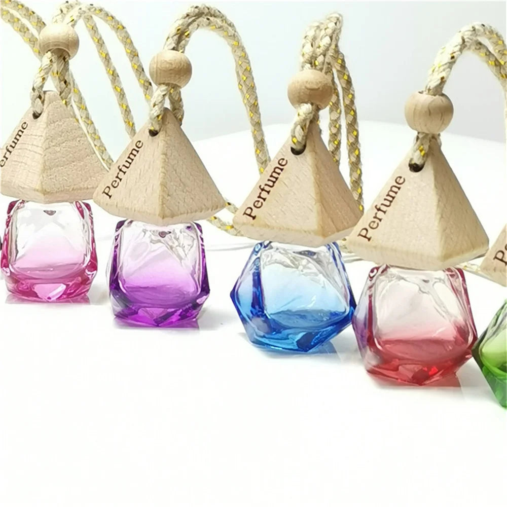 1Pcs 8Ml Car Air Freshener Scent Perfume Bottle Ornament Essential Oil Diffuser Fragrance Hanging Empty Bottle Interior Accessor