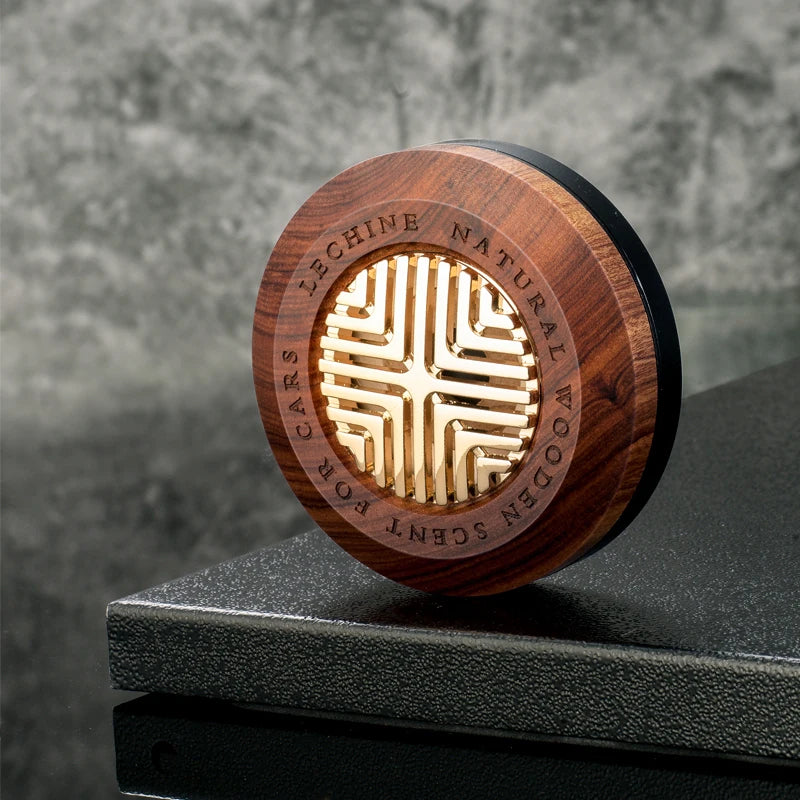 Wood+Metal Car Air Freshener Luxury Simple Design Car Perfume Vintage Good Smell Car Ornament Fragrance