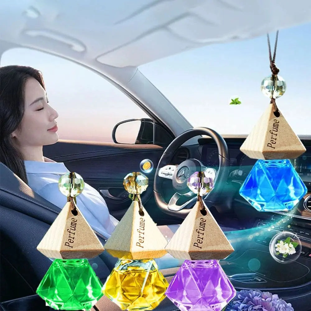 Car Perfume Pendant Air Freshener Lasting Fragrance Diffuser Pendant Vehicle Interior Perfume Ornament Rearview Decoration