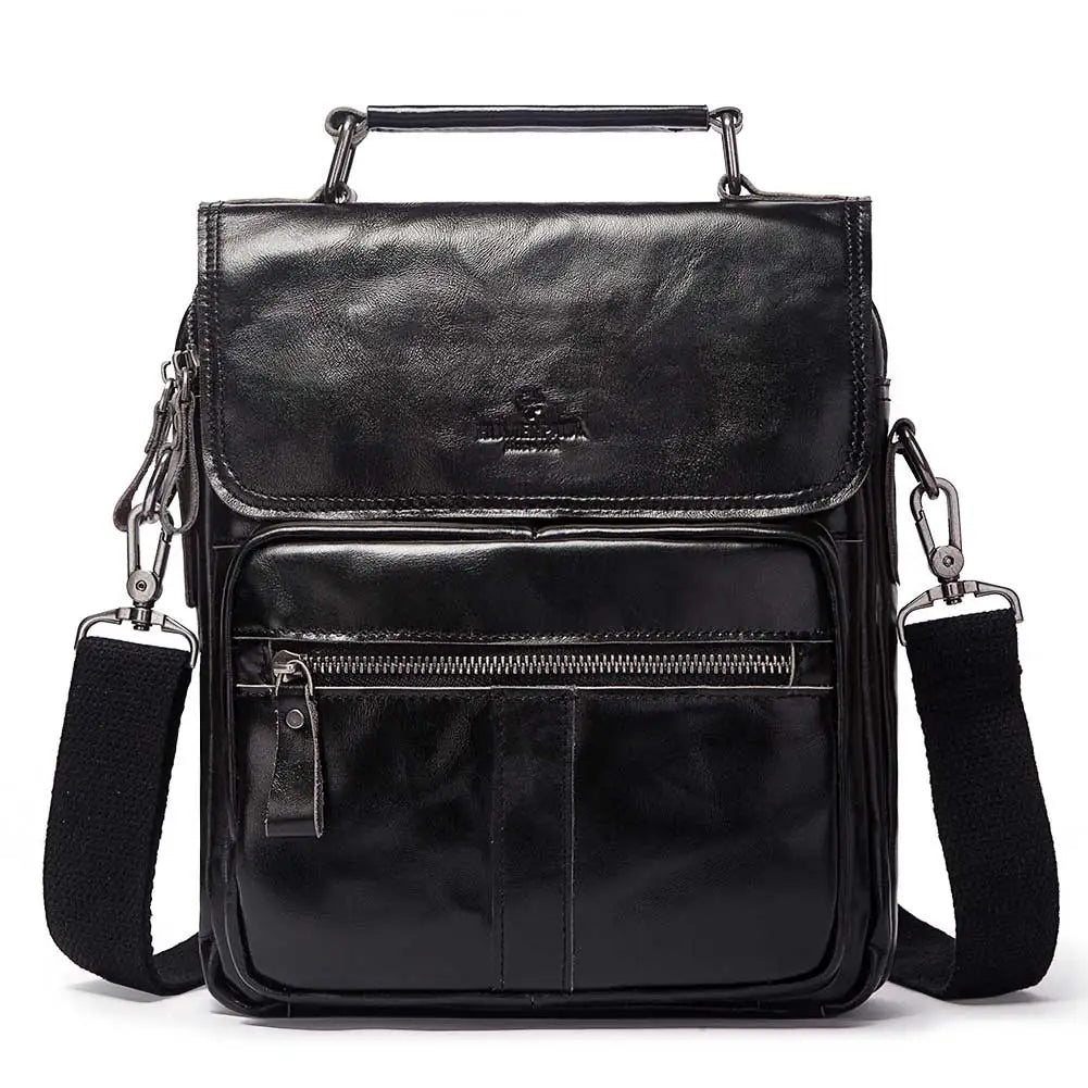 Crazy Horse Leather Men'S Shoulder Bag Vintage Messenger Bags Bolsos Male Crossbody Bags Man'S Quality Handbag Sling Bag Travel