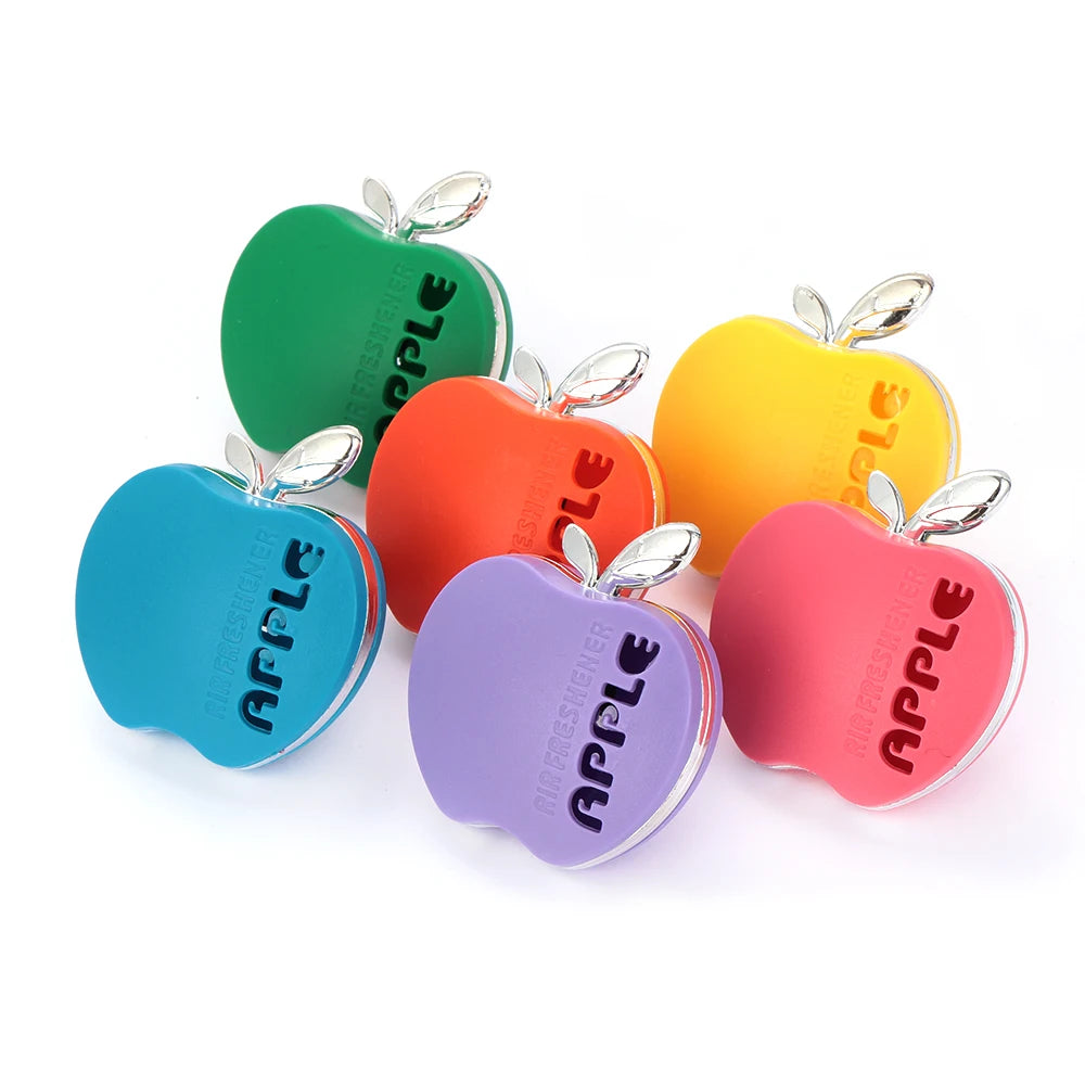 Cute Apple Car Perfume Vent Folder Air Freshener Supplements Solid Fragrance Essential Oil Outlet Decor Clips Auto Accessories