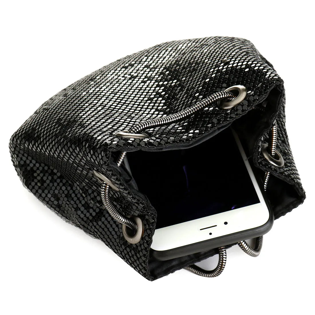 Fashion Women Bucket Shoulder Bag with Sequin Crossbody Bag Evening Party Sliver Gold Purse Girl Handbags Female Clutches Bolsos