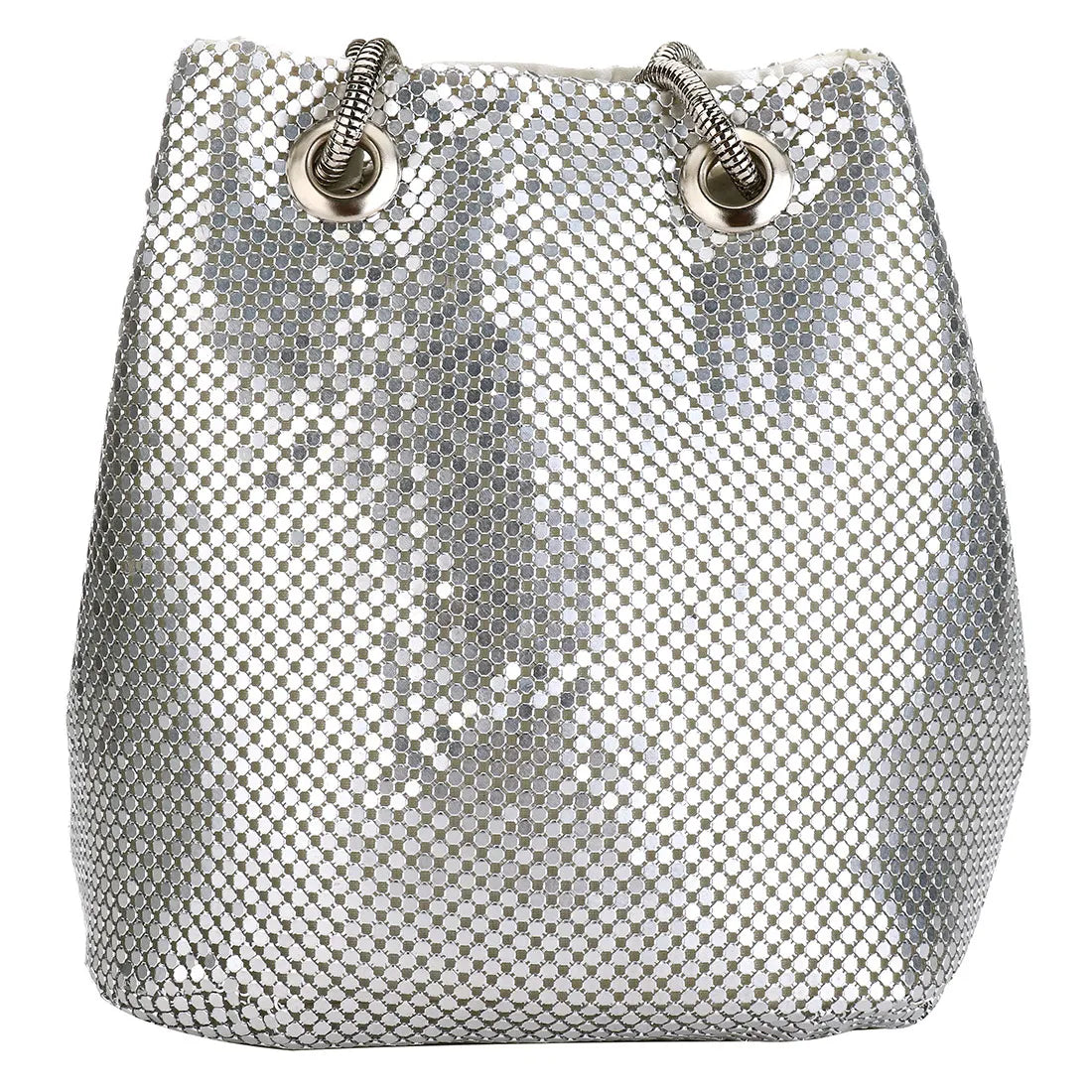 Fashion Women Bucket Shoulder Bag with Sequin Crossbody Bag Evening Party Sliver Gold Purse Girl Handbags Female Clutches Bolsos