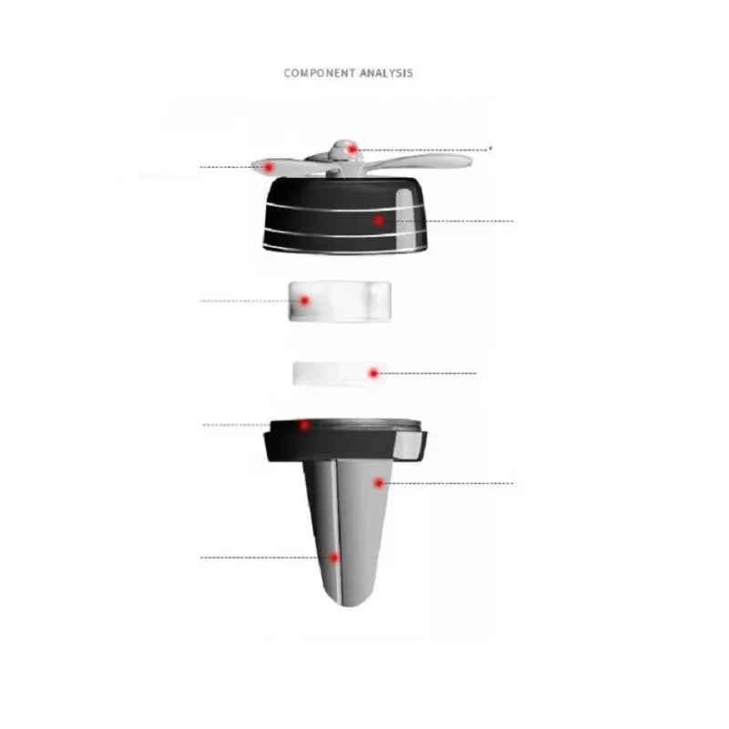 Car Air Freshener Rotary LED Perfume Distributor Perfume Propeller Exhaust Port Car Diffuser Car Perfume Clip Exhaust Port