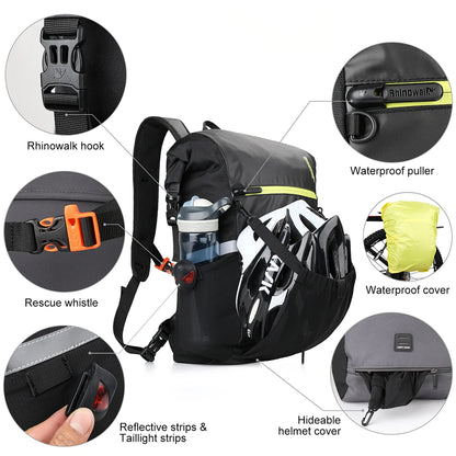 24L Cyclimg Bag Multifunctional Bike Pannier Bag Waterproof Bicycle Rear Seat Bag Backpack Motor Bag Luggage Bag