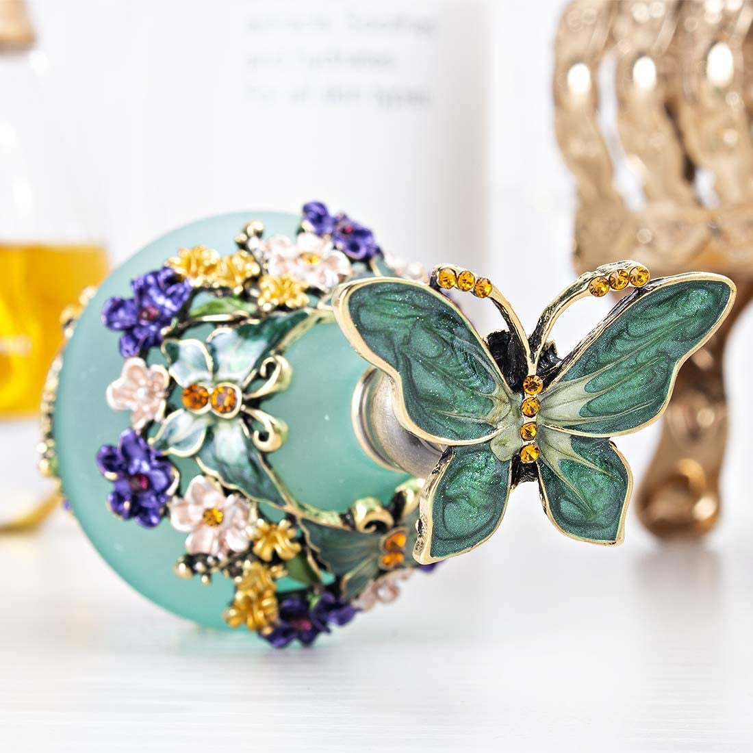 H&D Retro Mini Green Butterfly Perfume Bottle 24Ml