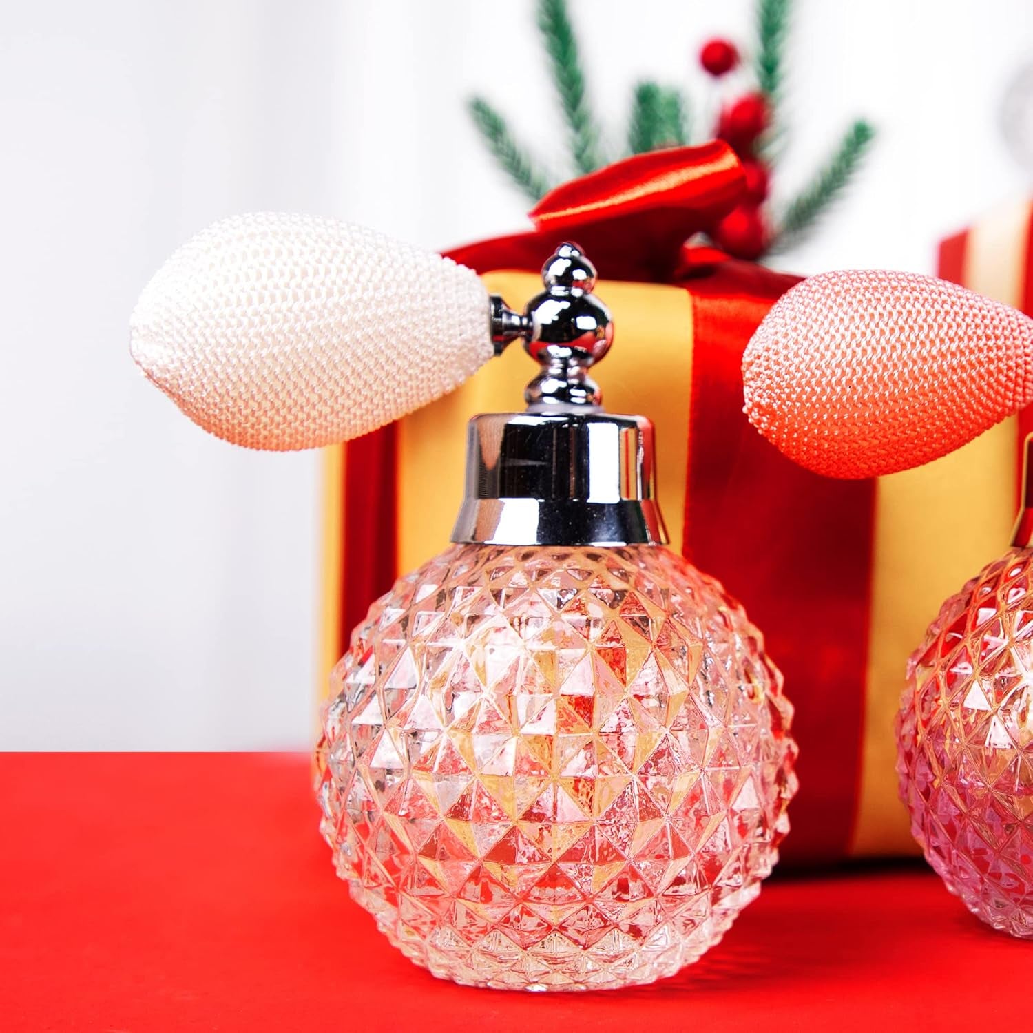 Empty Crystal Vintage Perfume Replacement Spray Bottle Atomizer Luxury Series (Clear)