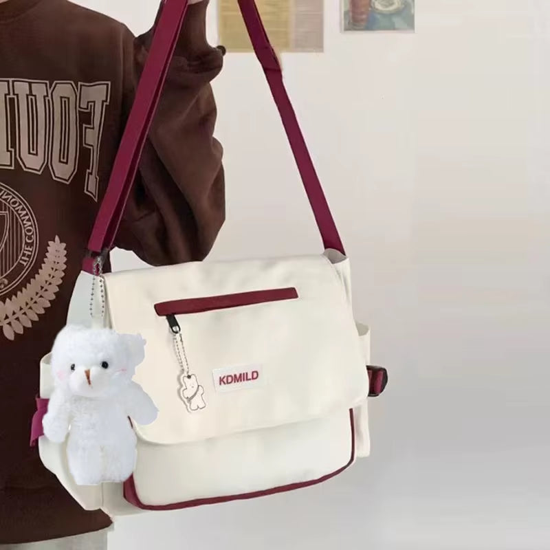 Women'S Bag Korean Style Female Messenger Bags College Large Capacity Versatile Shoulder Bag Student School Bags Bolsos Sac