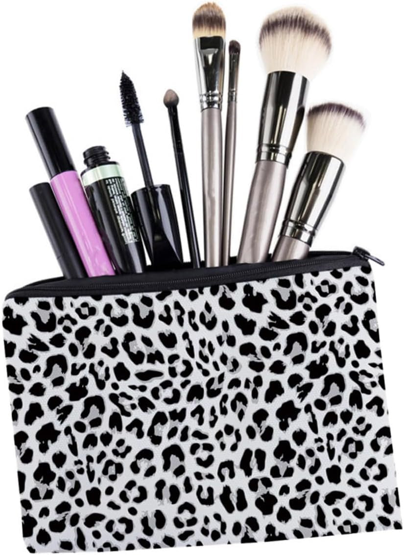 1Pc Leopard Print Cosmetic Bag for Women Portable Storage Pouch for Travel Toiletries and Accessories Durable Multi-Function for Girls for Business Gym and Camping