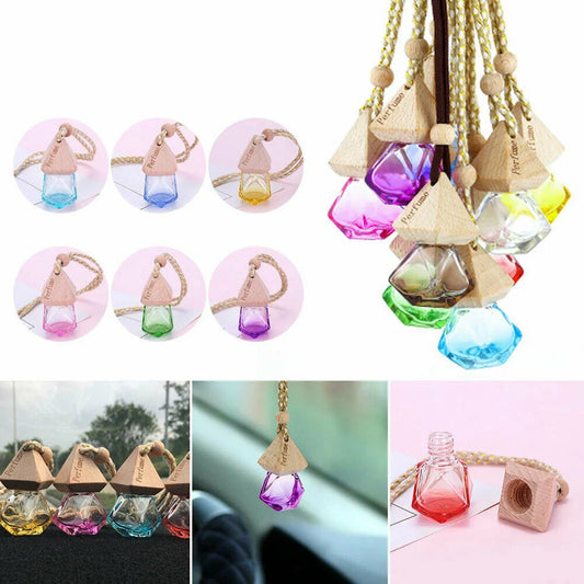1Pcs 8Ml Car Air Freshener Scent Perfume Bottle Ornament Essential Oil Diffuser Fragrance Hanging Empty Bottle Interior Accessor