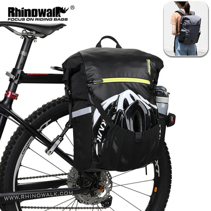 24L Cyclimg Bag Multifunctional Bike Pannier Bag Waterproof Bicycle Rear Seat Bag Backpack Motor Bag Luggage Bag