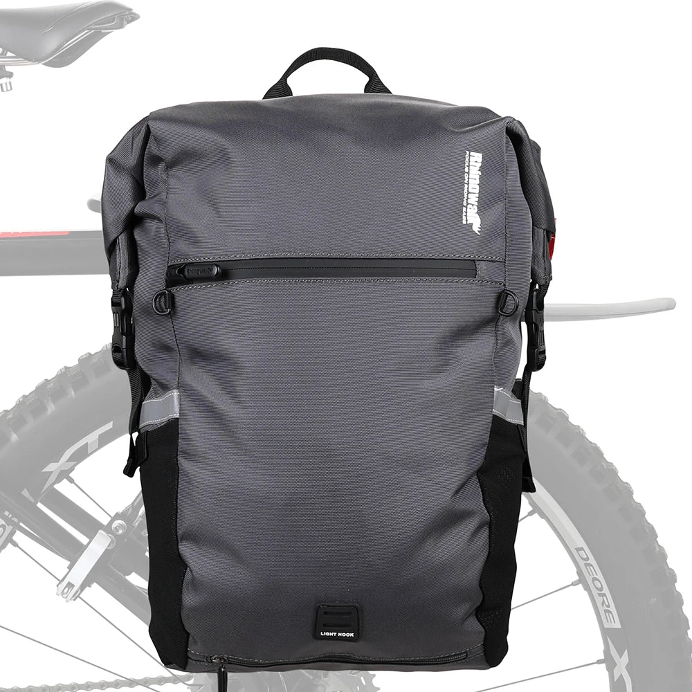 24L Cyclimg Bag Multifunctional Bike Pannier Bag Waterproof Bicycle Rear Seat Bag Backpack Motor Bag Luggage Bag