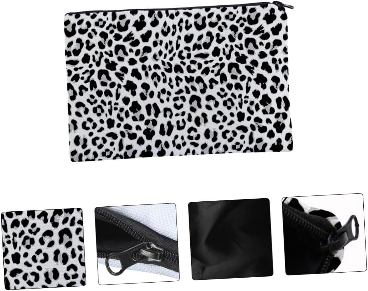 1Pc Leopard Print Cosmetic Bag for Women Portable Storage Pouch for Travel Toiletries and Accessories Durable Multi-Function for Girls for Business Gym and Camping