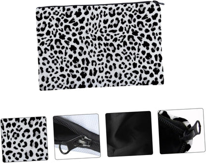 1Pc Leopard Print Cosmetic Bag for Women Portable Storage Pouch for Travel Toiletries and Accessories Durable Multi-Function for Girls for Business Gym and Camping