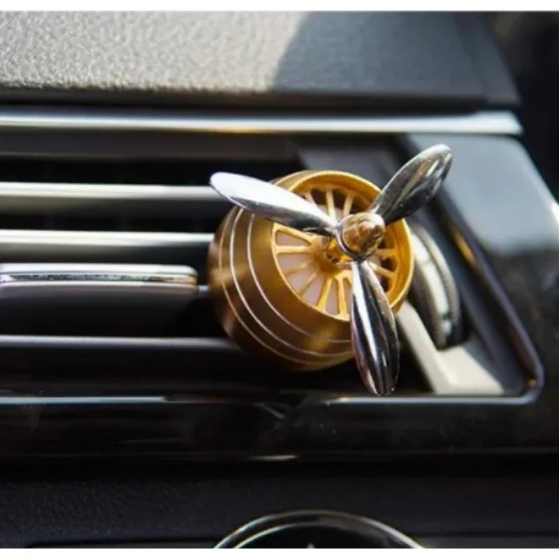 Car Air Freshener Rotary LED Perfume Distributor Perfume Propeller Exhaust Port Car Diffuser Car Perfume Clip Exhaust Port