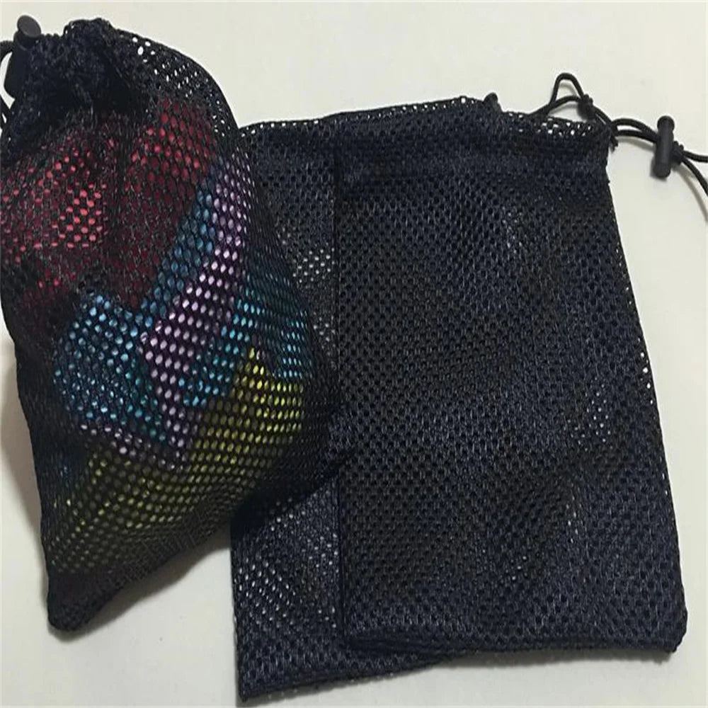 1Pcs Golf Bag Black Storage Bag Shopping Bag Net Bag Black Durable Nylon Mesh Drawstring Bag for Travel, Home Storage Bag