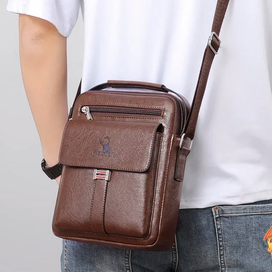 Bolsos Para Hombre New Men'S Shoulder Bag Large Capacity PU Men'S Messenger Bag Waterproof Travel Storage Bag Hot Sale