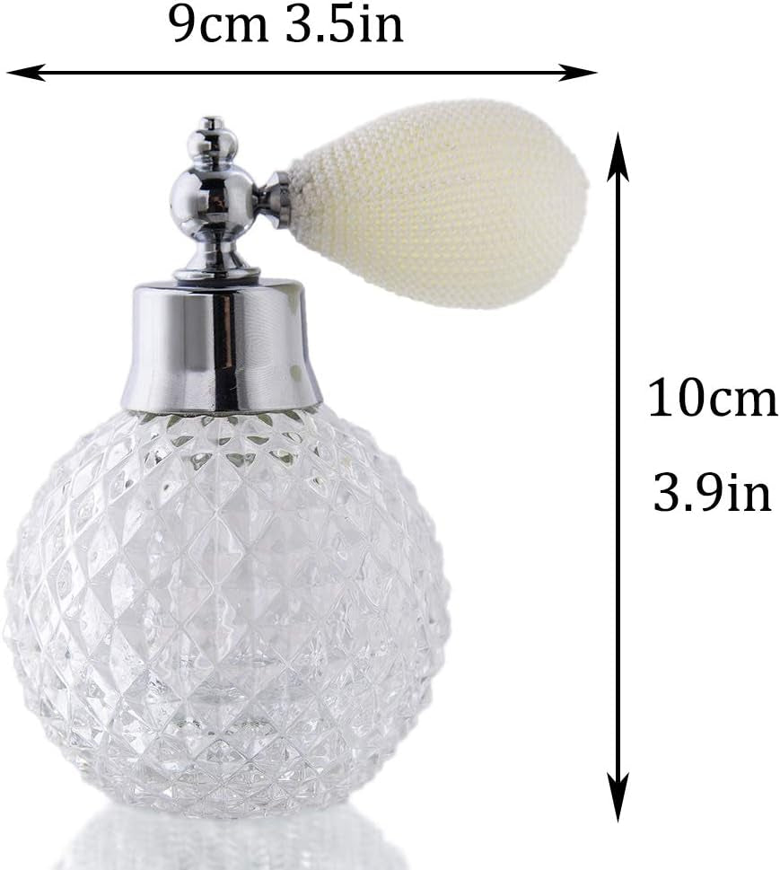 Empty Crystal Vintage Perfume Replacement Spray Bottle Atomizer Luxury Series (Clear)