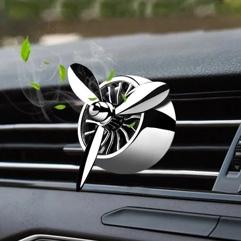 Car Air Freshener Rotary LED Perfume Distributor Perfume Propeller Exhaust Port Car Diffuser Car Perfume Clip Exhaust Port
