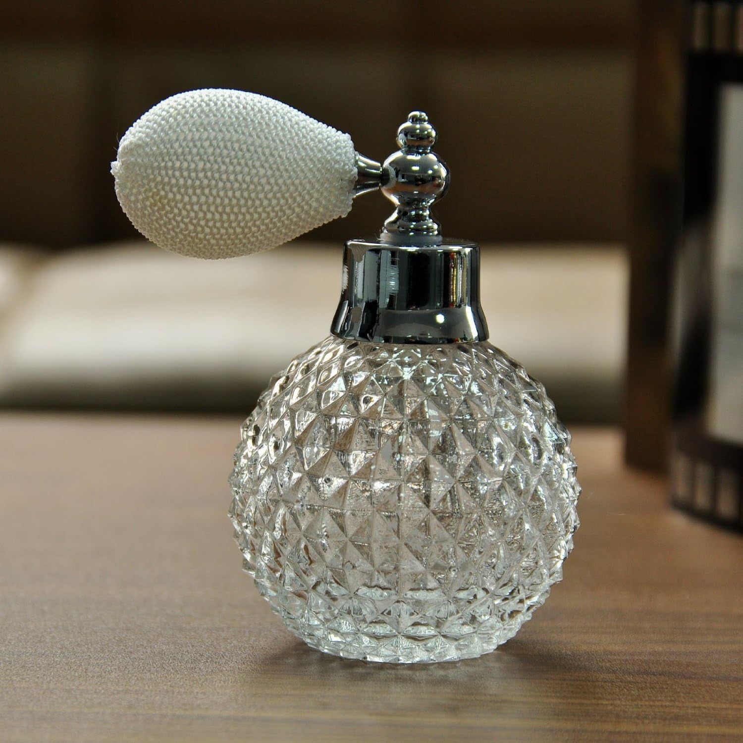 Empty Crystal Vintage Perfume Replacement Spray Bottle Atomizer Luxury Series (Clear)