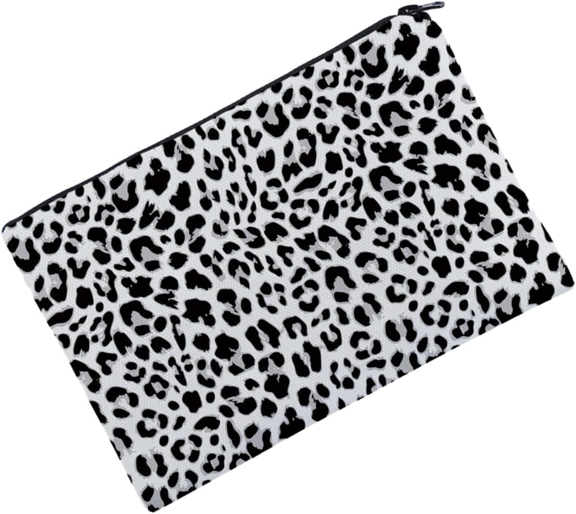 1Pc Leopard Print Cosmetic Bag for Women Portable Storage Pouch for Travel Toiletries and Accessories Durable Multi-Function for Girls for Business Gym and Camping