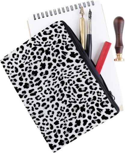 1Pc Leopard Print Cosmetic Bag for Women Portable Storage Pouch for Travel Toiletries and Accessories Durable Multi-Function for Girls for Business Gym and Camping