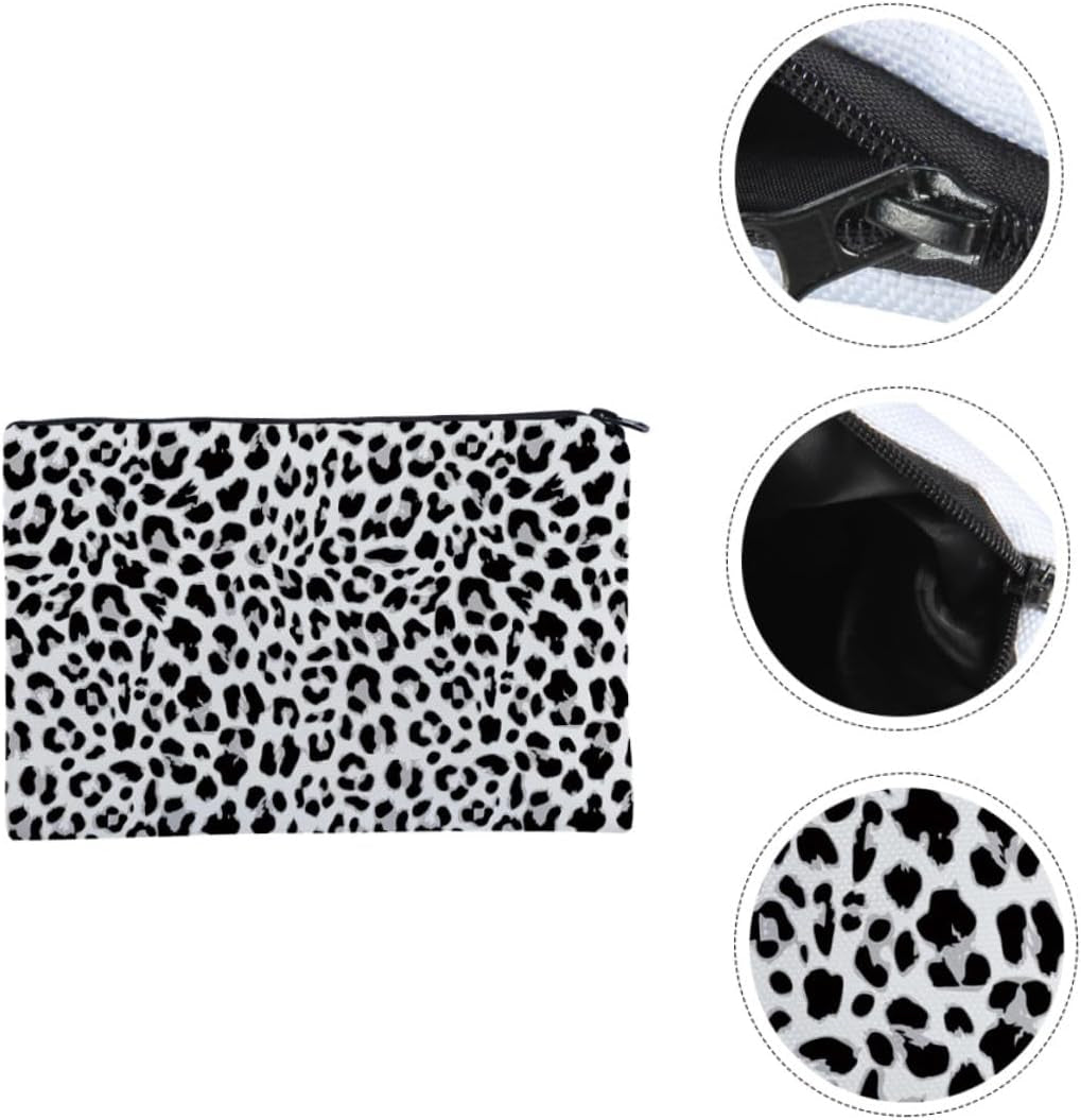 1Pc Leopard Print Cosmetic Bag for Women Portable Storage Pouch for Travel Toiletries and Accessories Durable Multi-Function for Girls for Business Gym and Camping