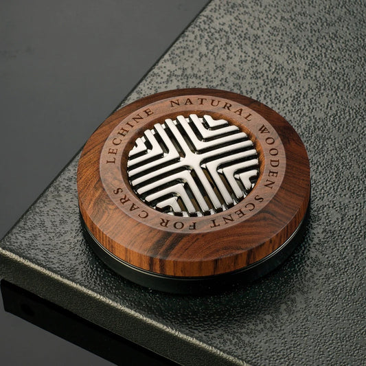 Wood+Metal Car Air Freshener Luxury Simple Design Car Perfume Vintage Good Smell Car Ornament Fragrance