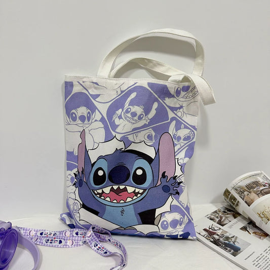 Stitch Bag Crossbody Bag STITCH Cartoon Peripheral Cute Canvas Bag Shoulder Bag Lilo and Baby Same Shopping Bag
