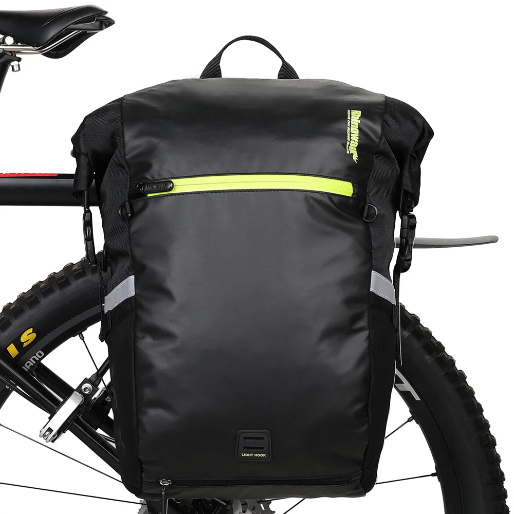 24L Cyclimg Bag Multifunctional Bike Pannier Bag Waterproof Bicycle Rear Seat Bag Backpack Motor Bag Luggage Bag